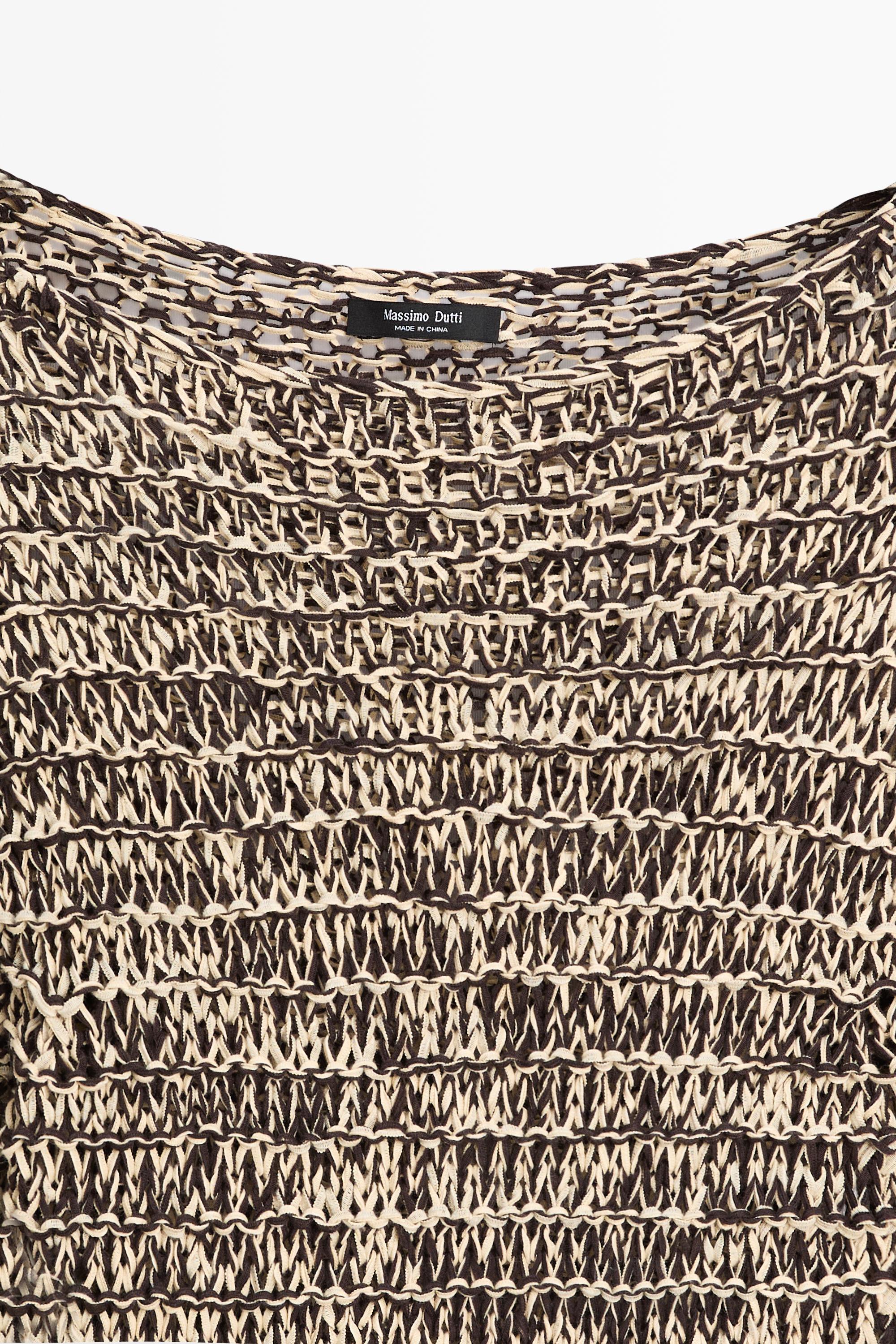Pull en maille chinée total look